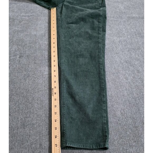 American Eagle Corduroy Mom Jean Women 2 Green Preppy High Rise Skater Cotton - Picture 7 of 16